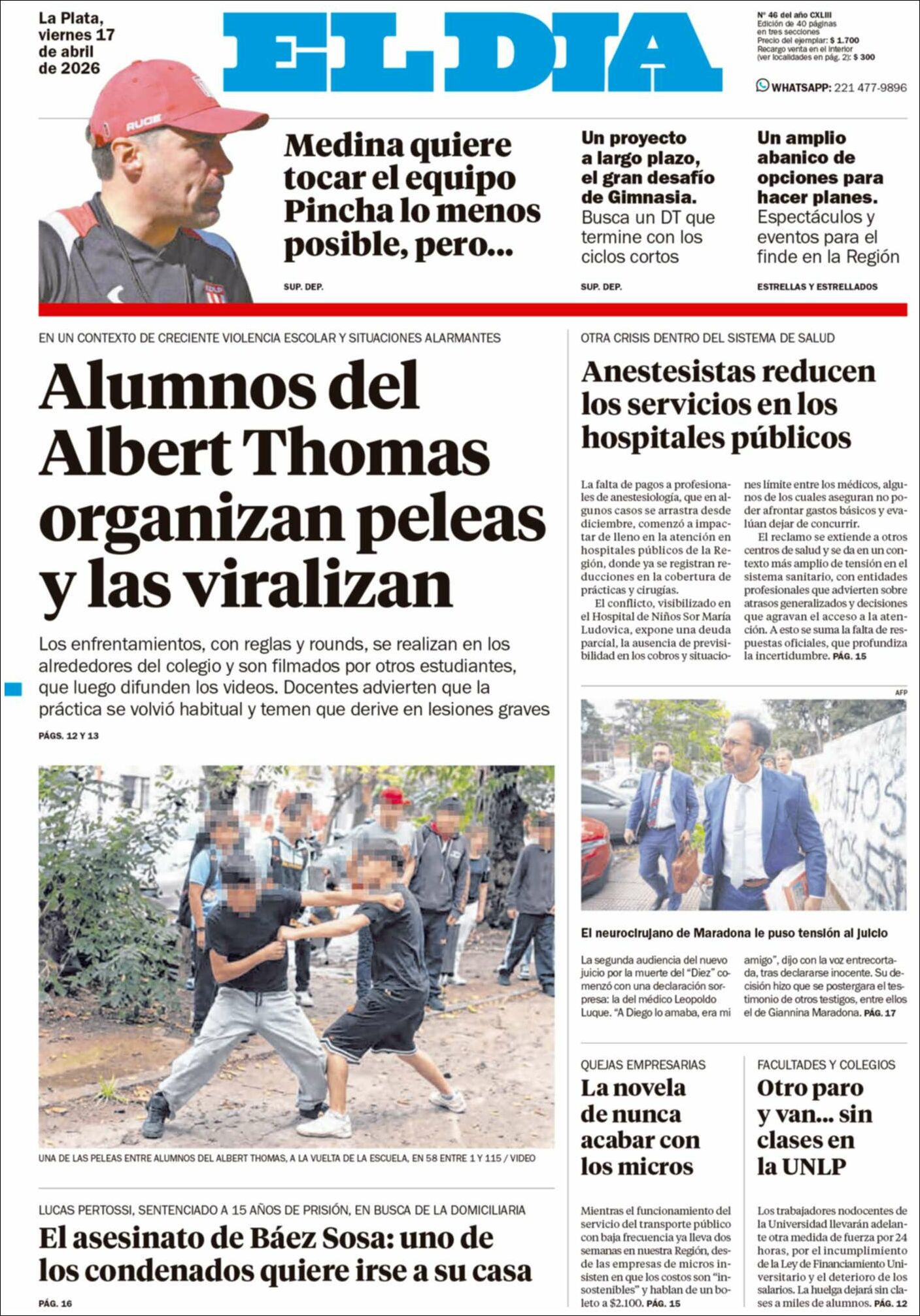 Media Panel - Developments and Systems | REFLEJO DE RADIO - Tapa del diario El Día